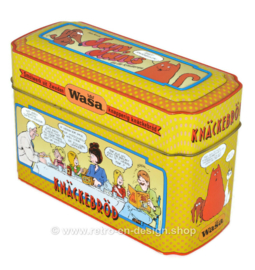 ​Vintage bewaarblik voor WASA knäckebröd met Jan, Jans en de kinderen van Jan Kruis