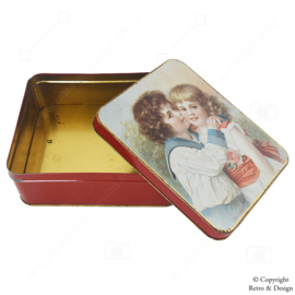 Vintage "Hoffman" Swiss Made Metal Tin with Victorian Girls