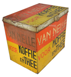 Blikken Trommel of Winkelblik voor Koffie en Thee van het merk Van Nelle, Rotterdam