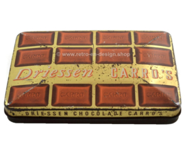 Rechteckige Vintage Dose für DRIESSEN Schokolade Carros