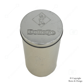 Boîte à biscuits en métal vintage Bolletje avec illustration de Toonder : un objet de collection nostalgique
