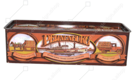 Rectangular vintage tin for gingerbread van Peijnenburg, anniversary edition.