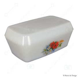 Arcopal France butter dish, Fleurs de Champêtre / Field flowers