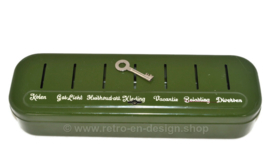 Rectangular dark green money box for household use by Brabantia