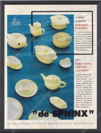 Two vintage dishes from the Kera Nova tableware "Desiree" by the Sphinx, Petrus Ragout & Co. Maastricht