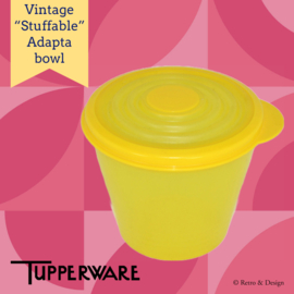 Vintage Tupperware "Stuffable" Adapta opberger met aanpasbaar harmonica deksel