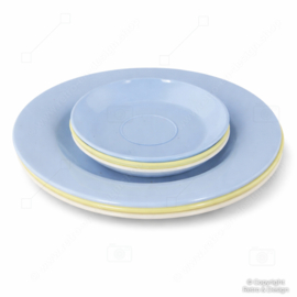 Vintage Mepal “Odense” Melamine Tableware – Denmark – Set of 6 (3 Plates + 3 Saucers)