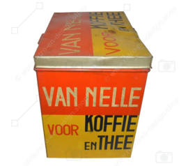 Blikken Trommel of Winkelblik voor Koffie en Thee van het merk Van Nelle, Rotterdam uit 1930