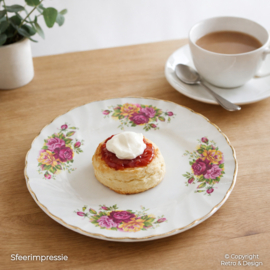 Vintage Myott “Rose Garden” borden – Engeland – set van 5