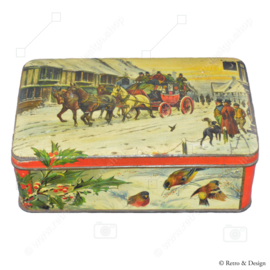 Boîte à thé vintage De Gruyter avec décorations de Noël