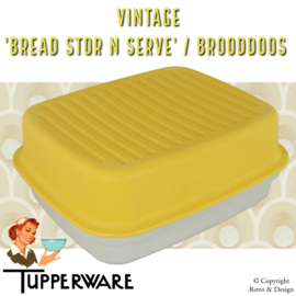 "Gelb/Weiße Vintage Tupperware Brotbox: Ein Stück Geschichte in Ihrem Zuhause!"