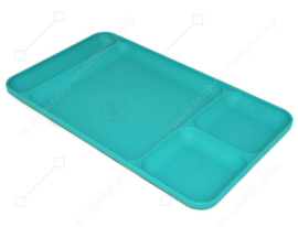 Vintage Tupperware serving tray, dining tray, dinner plate, in green plastic polythene