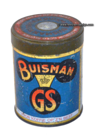 Vintage lata estaño "Buisman koffiestroop"