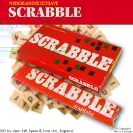 Scrabble Nederlandse Editie 1974 – Compleet met Houten Draaitafel