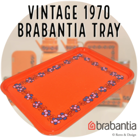 Ontdek de charme van dit prachtige Vintage Brabantia jaren '70 dienblad met het prachtige "Diana" decor!