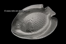 Large vintage fish plate Arcoroc France, poisson