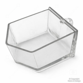 Vintage Glass Storage Bin with Handle