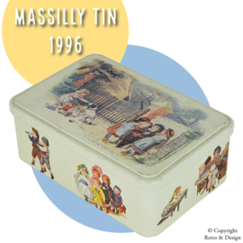 Timeless Charm! Vintage Rectangular Biscuit Tin from Massilly