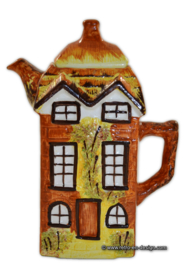 Vintage englische Kaffeekanne 'Price and Kensington Cottage Ware' handgemalt