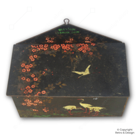 🧴 Lata Antigua de Betún Glim con Grullas – “Sé Inteligente, Usa Glim” (1920–1935)