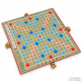 Vintage Scrabble Nederlandse Uitgave 1974 – Met Houten Draaitafel