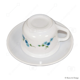 Cup and saucer Arcopal France with decor Veronica / Myosotis