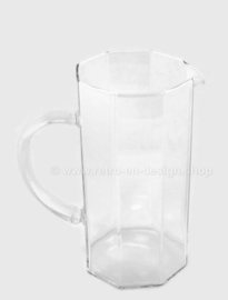 Vintage glass Pitcher or Jug made by Arcoroc France, Luminarc Octime-Clear