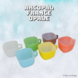 Rote Vintage Arcopal France Opale Suppentasse