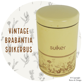 "Vintage Brabantia Sugar Canister with Wildflower Decor - Timeless Class for Your Kitchen"