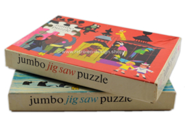 Zwei Vintage Jumbo-Puzzles