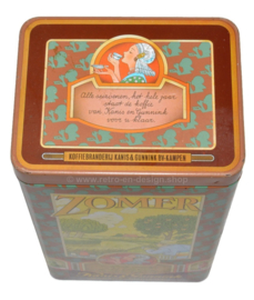 Kanis and Gunnink vintage coffee tin Seasons, Spring, Summer, Fall, Winter