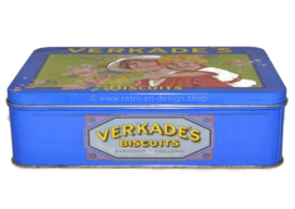 Vintage tin by Verkade with mother and child in nostalgic design