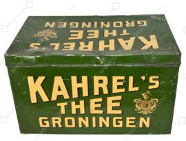 Brocante - vintage Winkelblik of winkeltrommel voor Karhrel’s Thee Groningen