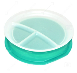 Assiette divisée Tupperware Crystalwave vintage pour utilisation au micro-ondes