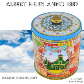 Nostalgia: 125 Años de Albert Heijn - La Lata Retro del Aniversario con Borde Azul