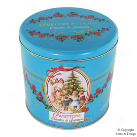 As Good As New: Italian Christmas Tin with Santa Claus & Winter Scene