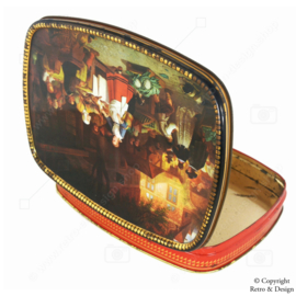 Vintage Côte d'Or Chocolate Tin with Painting "Market Day" by Adrien de Breakeleer