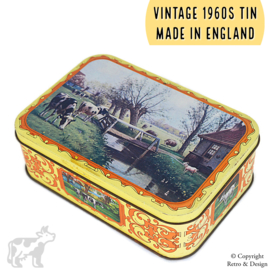 Boîte Rectangulaire Vintage avec Décoration de Ferme