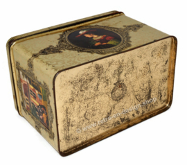 Vintage tin with images of old master paintings
