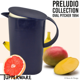 Stylish Dark Blue Oval Pitcher - the perfect blend of elegance and functionality!