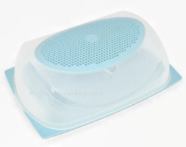 Caja rectangular de queso Tupperware CheeSmart en azul claro