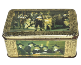 Vintage cigars tin by "ERNST CASIMIR" with depictions of paintings by Rembrandt