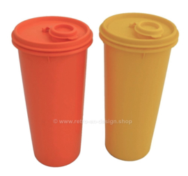 Set van twee vintage handolier Tupperware bewaarbussen