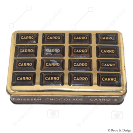 Vintage tin packaging for Driessen chocolate Carro's