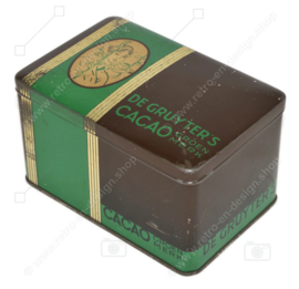 Vintage tin for groenmerk cocoa by De Gruyter
