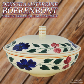 De Tijdloze Elegantie van deze vintage Boerenbont: Dekschaal-Terrine Model 418-2