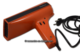 Vintage secador de pelo naranja 70 de Moulinex