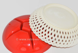 Vintage 60s / 70s snack bowl from Emsa in red and white