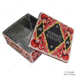 Boîte Rectangulaire Vintage pour Biscuits Mélangés par les Filles de Verkade