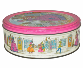 Quality Street round vintage tin drum by Mackintosh with the Major and Miss